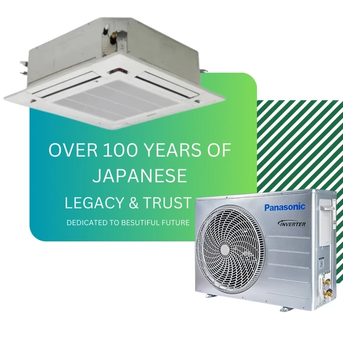 Panasonic 4 Ton Inverter Ceiling Cassette Air Conditioner | 48000 Btu/h 5-Star Commercial AC with Twin Rotary Compressor, R-32 Refrigerant & Wireless Remote | S-48PUB85Y8D