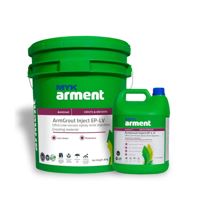 ArmGrout Inject EP-LV Ultra-Low Viscosity Epoxy Injection Grout | 0.2mm to 10mm Structural Concrete Hairline Crack Repair | 5.5kg Pack