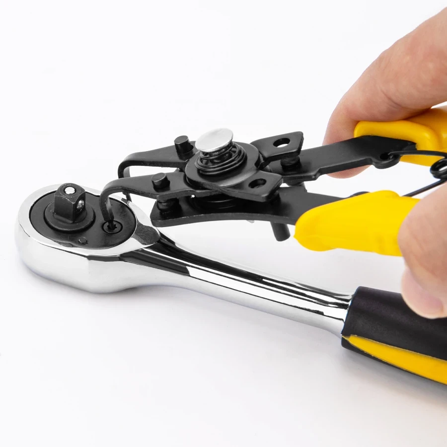 Deli 6" Professional Forged 65Mn High-Carbon Steel Circlip Pliers | Heavy-Duty Precision Snap Ring Removal Tool with Dual-Color Anti-Slip Handles | EDL104506 (Yellow/Black)