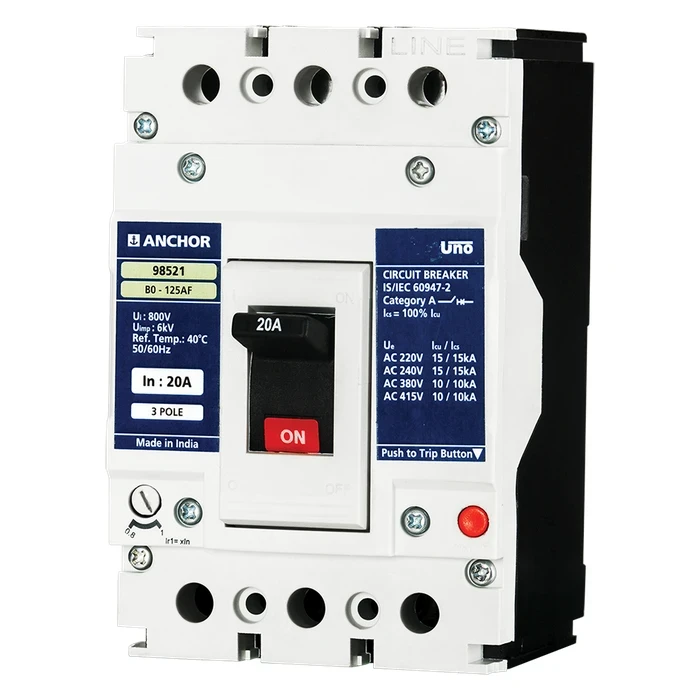 Anchor UNO B0 MCCB | 125A - 250A Range | 250AF 25kA | ATFM 3P & 4P Protection Logic