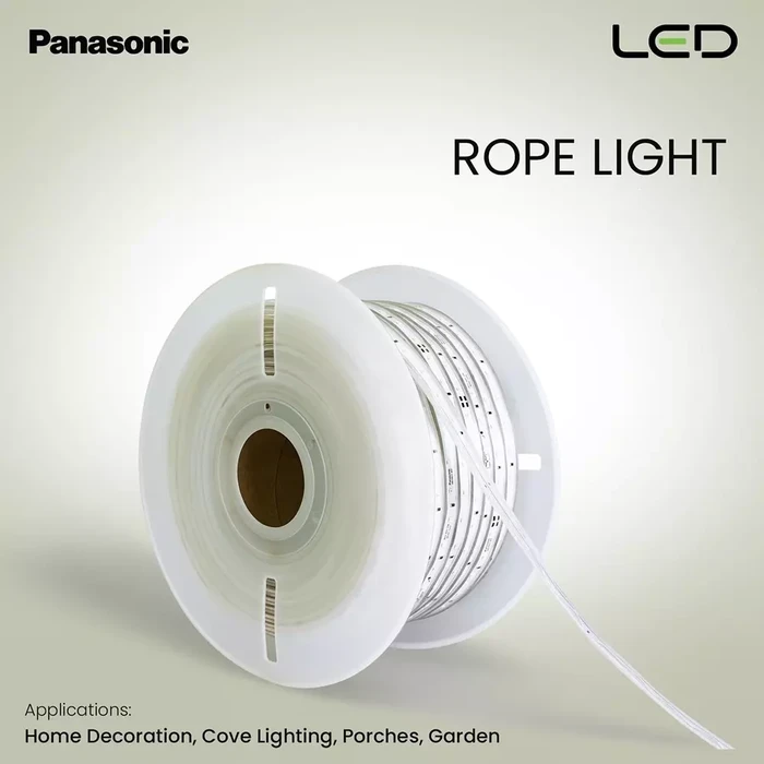 Panasonic 45-Meter Flexible LED Rope Light (6W/m, 60 LED/m) | Waterproof 140-275V Wide Voltage Cove & Facade Luminaire in Warm White, Cool White, Red, Green & Blue | PSLM12TU Series