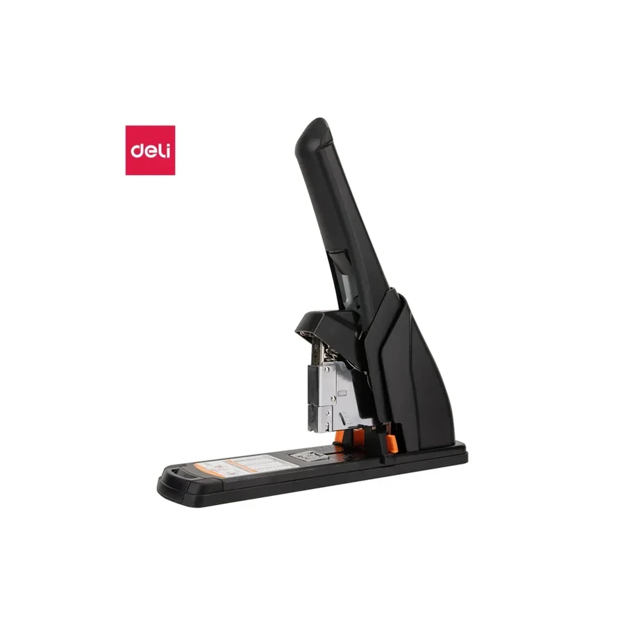 Deli Heavy-Duty 210-Sheet Desktop Stapler | Solid Metal Body with Effort-Saving Lever Handle & Precision Paper Guide | E0383