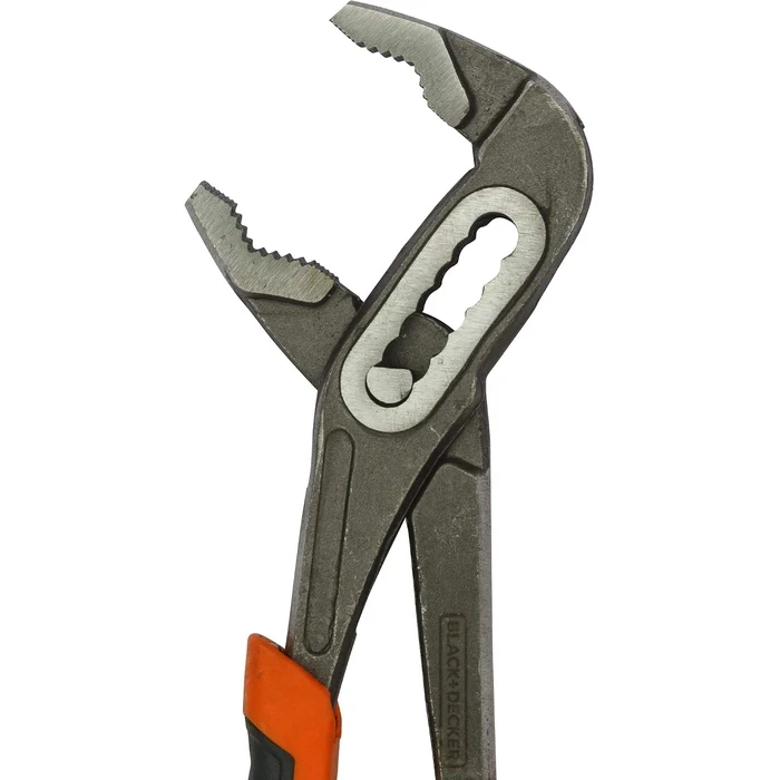 BLACK+DECKER 250mm (10") Heavy-Duty Carbon Steel Waterpump Plier | ANSI Certified Bi-Material Soft Grip Groove Joint Plumbing Pliers | BDHT81589