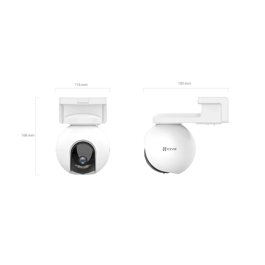 EZVIZ CB8 2K Wire-Free Pan-Tilt Camera (3MP, 10400mAh Battery, AI Human Detection & Two-Way Talk) | CS-CB8