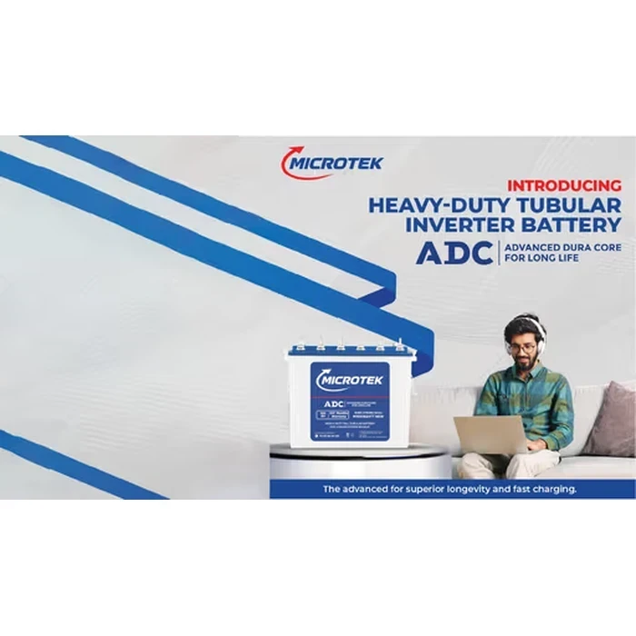 Microtek 12V 100Ah Heavy Duty Turbo Tall Tubular Inverter Battery | Dura Core Technology Low Antimony Power Cell with Water Level Indicators | M1002424TT