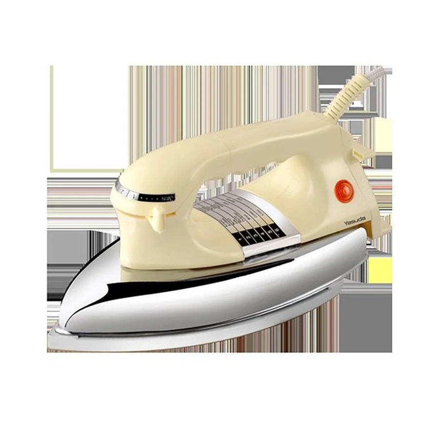 Yasuda 1000W Heavy Dry Iron | Premium Stainless Steel Soleplate & Adjustable Thermostat Control | Automated Overheat Safety Protection with 1.5m 3-Pin Cable | YS-215GH