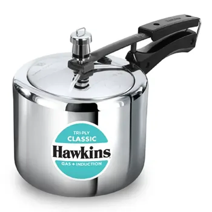 Hawkins Classic 3L Tall Tri-Ply Stainless Steel Pressure Cooker | Wider Mouth, 3mm Extra-Thick Heat Diffusing Body | Gas & Induction Friendly | Model SSTCL3T