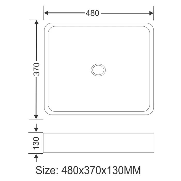 Toyo Car-393 Ceramic Countertop Art Basin 14.5"x19" | White Marble Matt Premium Finish | Stain Resistant Easy to Clean Bathroom Wash Basin | 480x370x130mm