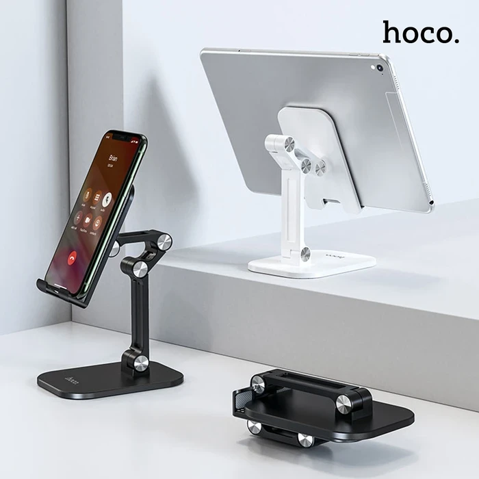 Hoco Excelente PH34 Double Folding Desktop Stand | 13-Inch Wide-Format Tablet Compatibility Matrix | Dual-Axis Multi-Angle Silicone Shield