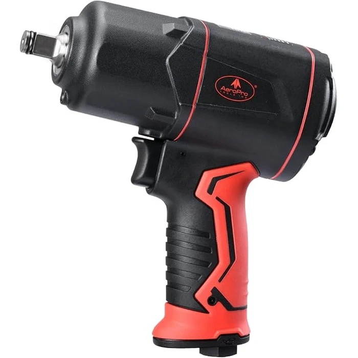 AEROPRO A398 1/2" Twin Hammer Pneumatic Air Impact Wrench | 1220 ft-lb Max Loosening Torque Compact 6" Composite Gun