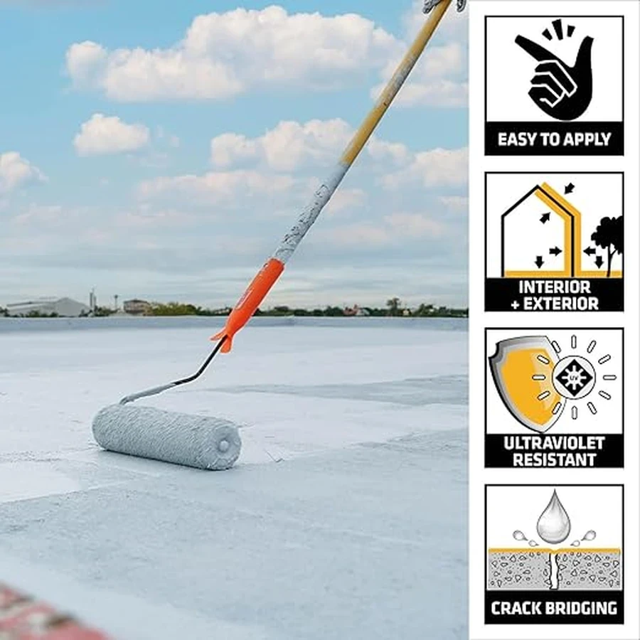Sika Cool Coat Heat Reflective Waterproofing 10Kg Coolcoat_123 | Acrylic Polymer Base | Solar Reflective White | Waterproof | Compact