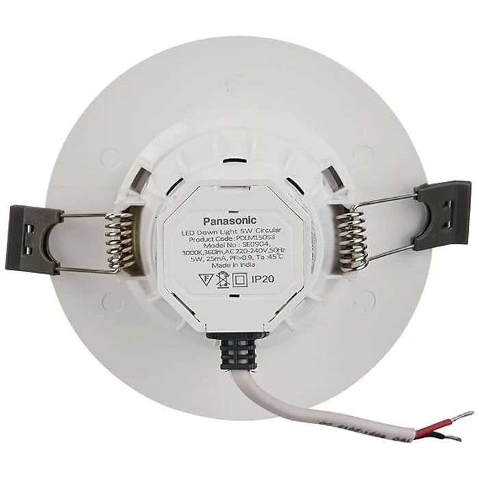 Panasonic Circular 5W Concealed Recessed LED Downlight | Lightweight Aluminum Flush False Ceiling Light in 6500K Cool White & 3000K Warm White | PDLM15 Series