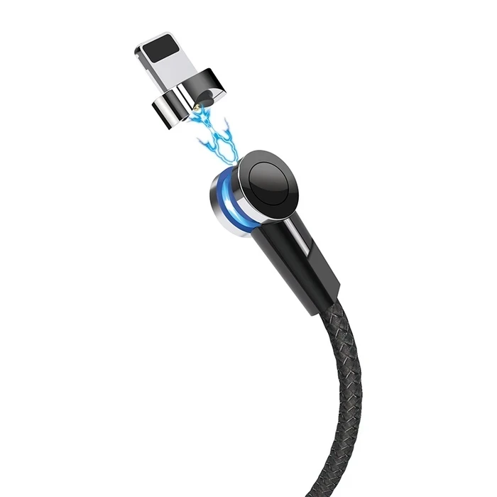 Hoco Magnetic Charging Cable | Rotatable 360-Degree Connectivity Logic | Zinc Alloy & Nylon Matrix | S8