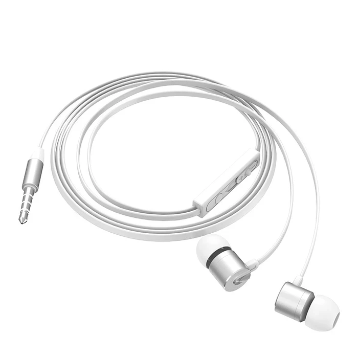 HOCO ANCIENT SOUND Universal Wired Earphones with Mic | 10mm Driver | Slide Volume Control | Black, Silver Finish | M63