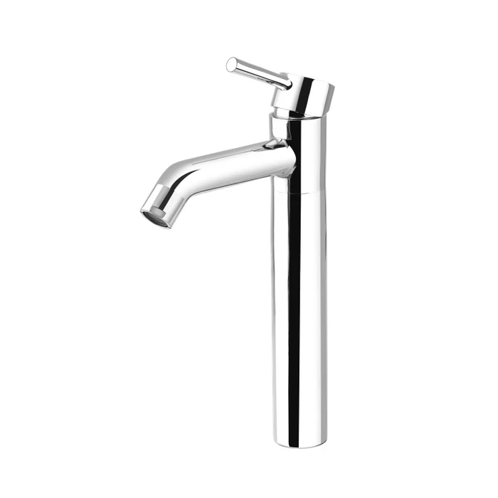 TOYO-RU-51309 Premium Tall Body Single Lever Basin Mixer | Solid Brass High-Rise Faucet for Above-Counter Vessel Sinks with Long Forward Spout and 600mm Braided Hoses