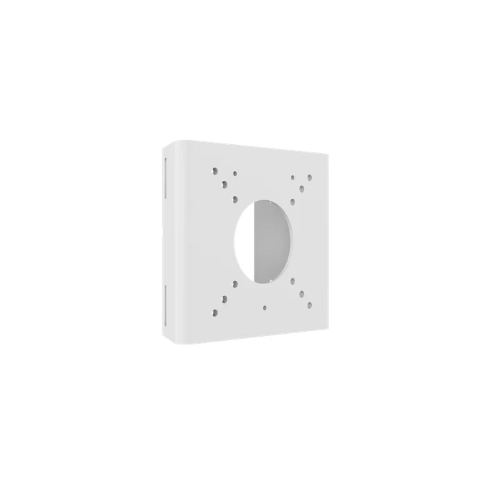 UNV Outdoor Pole & Rail Mounting Bracket with 67mm–127mm Embrace Loops | Uniview White Aluminum Adapter for IPC22X & IPC24X Bullet Cameras | TR-UP06-B-IN
