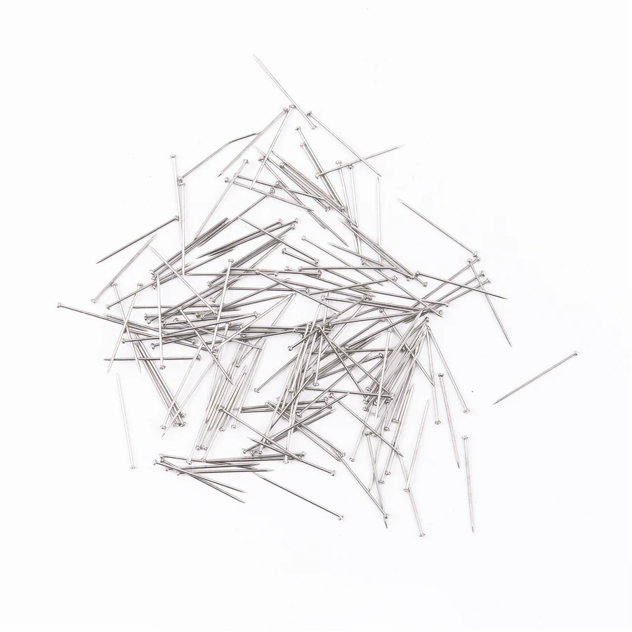 Deli Standard Office Straight Pins (24mm / 1 Inch) | Nickel-Plated Rustproof Steel Pins for Corkboards & Paper Fastening (Silver) | E0023