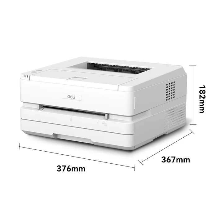 DELI A4 Wireless Monochrome Duplex Laser Printer | 28ppm Auto Double-Sided USB & Wi-Fi Office Printer | 3,500-Page Toner | P2500DW