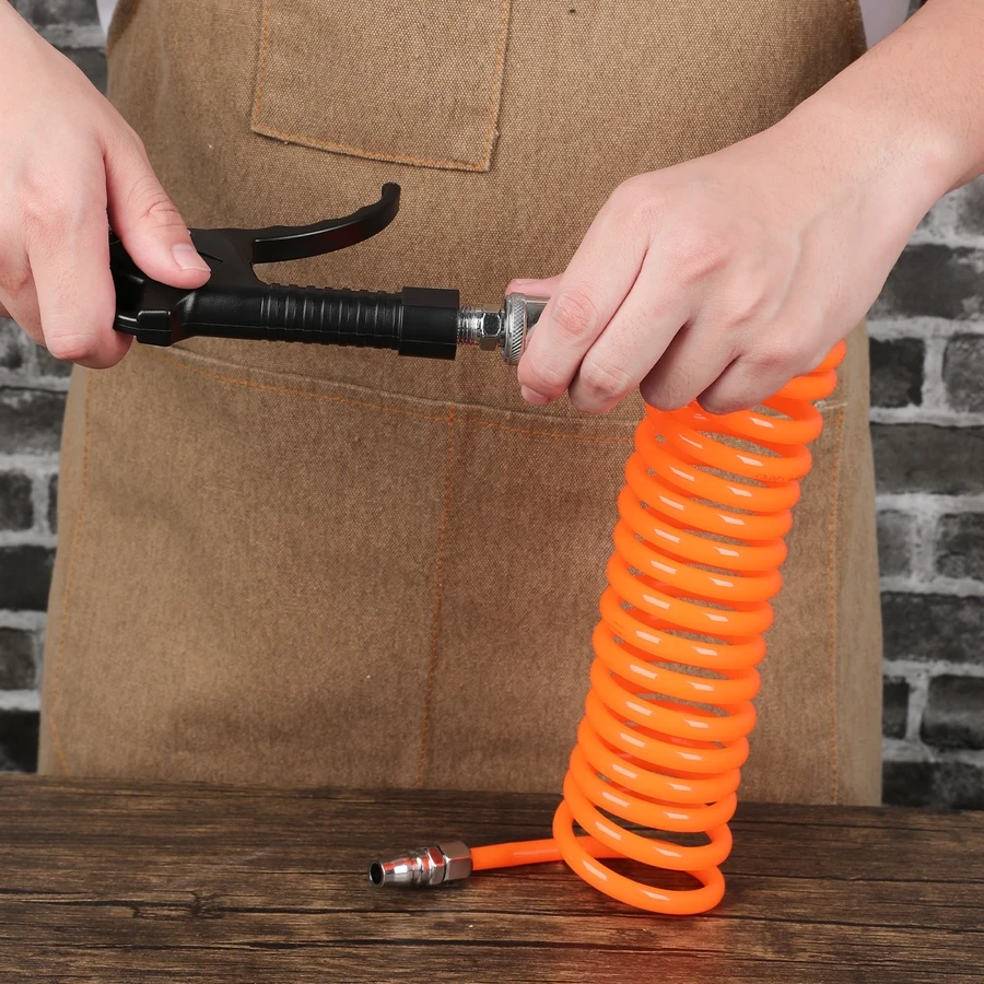 Deli 100mm Professional Pneumatic Air Blow Gun | Heavy-Duty Precision-Forged A3 Steel Duster with 350L/min High Airflow | EDL-XQ01