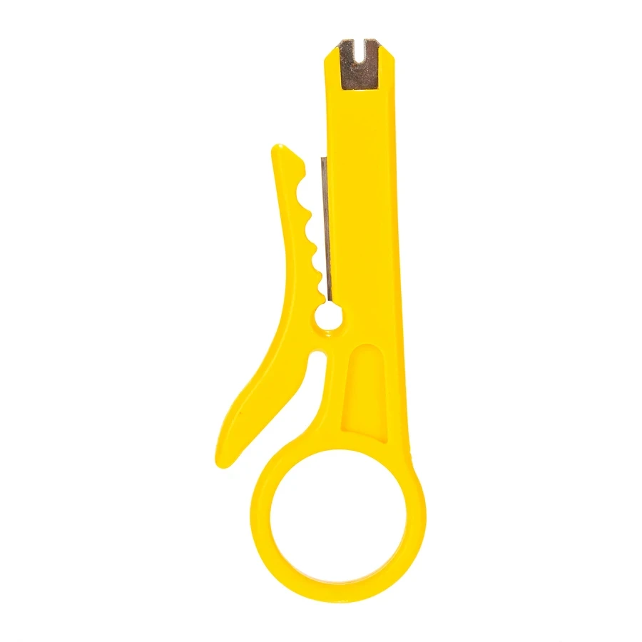 Deli Professional Ethernet Crimper 4/6/8P Multi-Function Tool for Cutting, Stripping & Crimping RJ45/RJ11 Connectors with Cold-Rolled Steel & PVC Grip (Yellow) | EDL2468