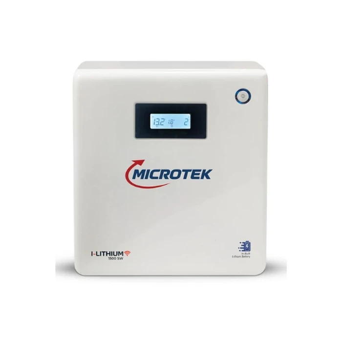 Microtek 1500/12VSW I-Lithium Inverter Battery Combo | 1150VA 925W Pure Sinewave UPS | Built-in 100Ah LiFePO4 Battery with WiFi Monitoring