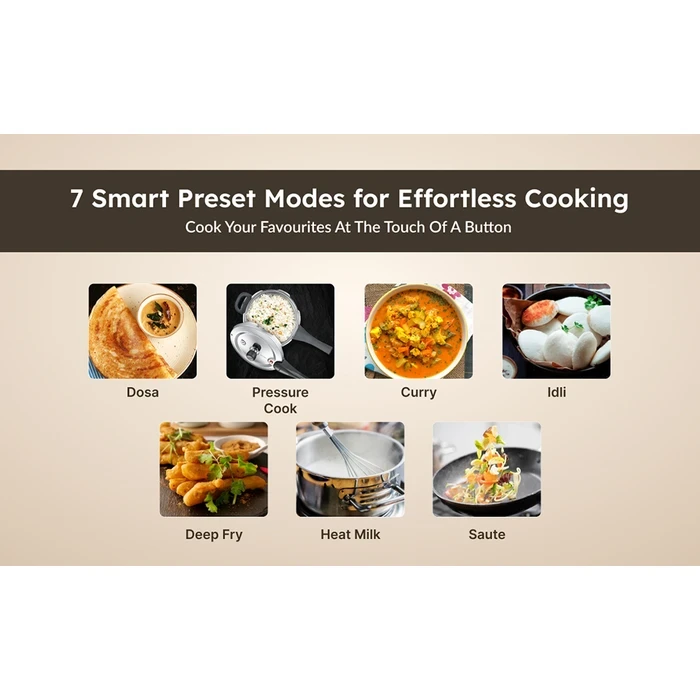 Prestige PIC 3.1 V3 2000W Induction Cooktop with Automatic Whistle Counter & Keep Warm Function | Touch Control Portable Countertop Stove - Model 41944