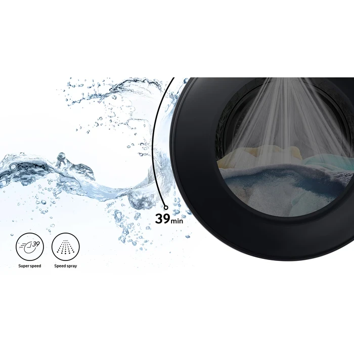 Samsung 11Kg/7Kg WD11TP34DSX/FQ Front Load Washer Dryer Combo | Eco Bubble AI Control QuickDrive Auto Dispense 1400 RPM Hygiene Steam Inox