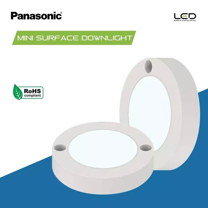 Panasonic Round 3W Mini Surface-Mounted LED Downlight | Ultra-Slim 60x16.5mm Under-Cabinet & Accent Puck Light in 3000K Warm & 6500K Cool White | PDLM28 REFRESH Series
