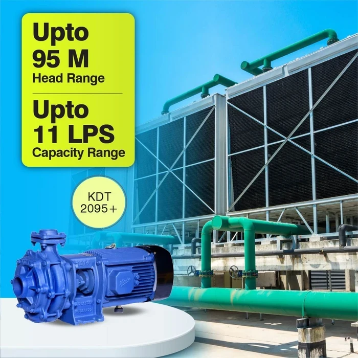 Kirloskar KDT / KDT+ Series Two-Stage Centrifugal Monobloc Pump | 102m High-Head CED Anti-Rust Coated Water Pump for HVAC, Firefighting & Industrial Boosting
