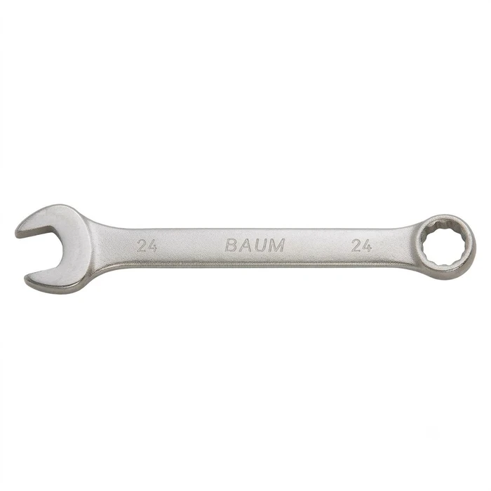 BAUM Heavy-Duty Large Chrome Vanadium Combination Spanner | 3-Layer Nickel Chrome Rough Matt Finish Oval Body Wrench | Model ART 33E (Sizes 23mm to 50mm)