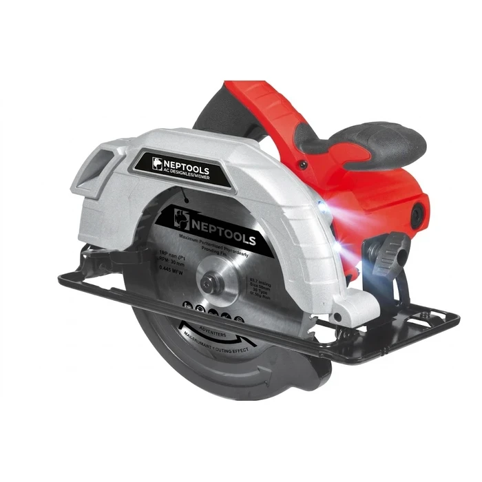 NEPTOOLS 1400W 185mm Circular Saw | 5500 RPM Heavy Duty Electric Wood Cutter with 24T TCT Blade Parallel Scale & Carbon Brushes INCS1400