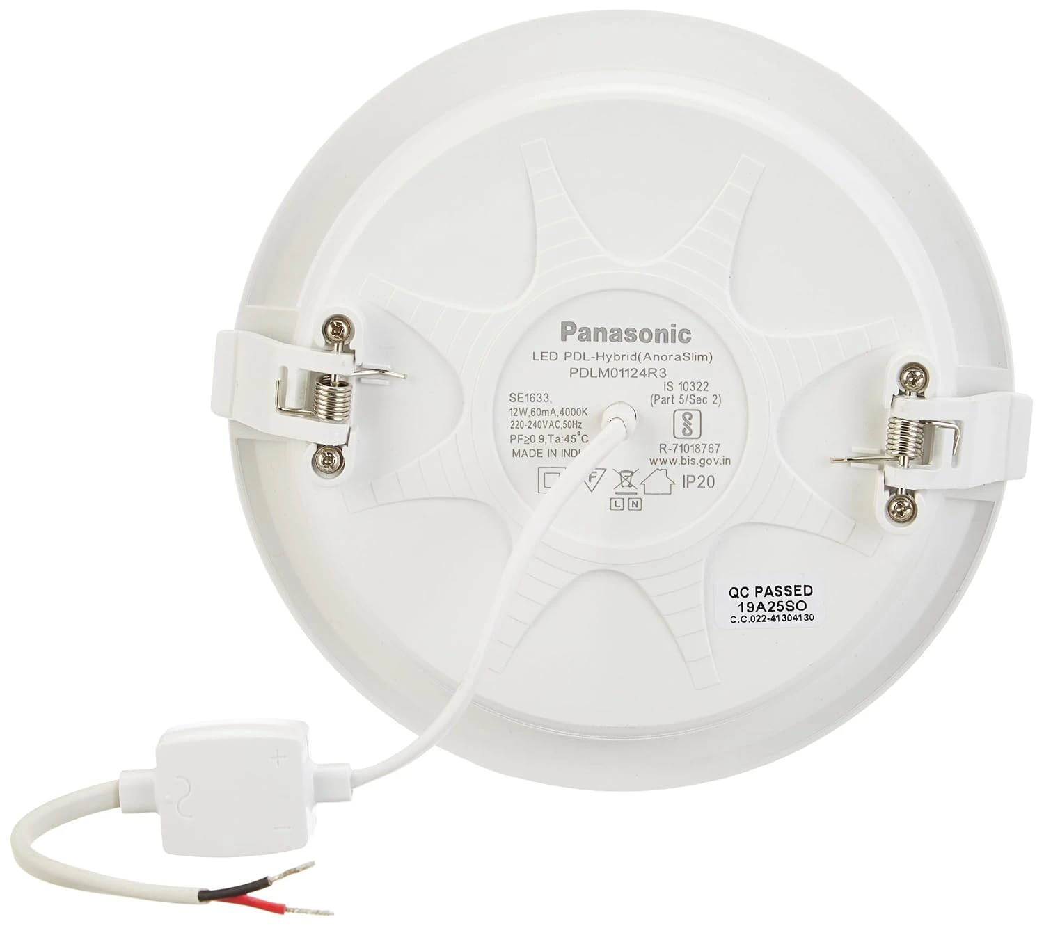 Panasonic LED IC Round Recessed Downlight Series (6W / 12W / 18W) | 3.71kV Surge Protection, 25,000H Life & Eye-Safe Driver in Warm, Natural & Cool White