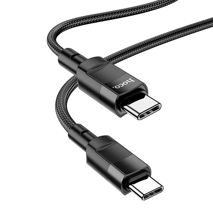 Hoco Moulder Fast Charging Data Cable | Type-C to Type-C 100W Logic | Aluminum Alloy & Braid Matrix | U106