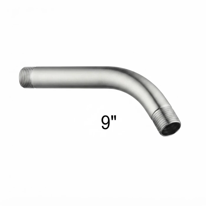 Toyo SS-202 Round Wall-Mounted Flangeless Shower Arm (9", 15" & 18" Variants) | Polished Chrome Finish | Overhead Rain Shower Pipe Fitting | TOYO-80718,  TOYO-80715, TOYO-80709