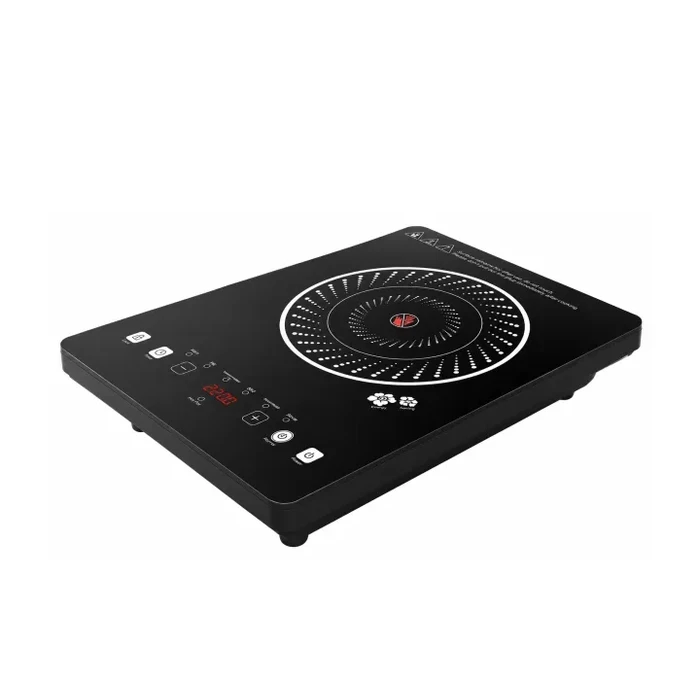 Yasuda 2000W Single Burner Portable Infrared Cooker | Premium A-Grade Black Crystal Glass Surface | Universal Cookware Compatibility (Aluminum, Ceramic, Glass) with Intelligent Touch Panel, Digital Di