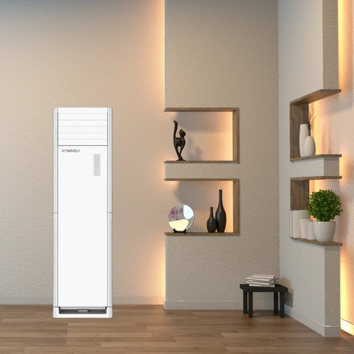 SANSUI SSS24.CT9-IHS 2 Ton Inverter Floor Stand AC | Highly Rotary Inverter Logic | 24100 Btu Cooling & Heating | EEV Precision