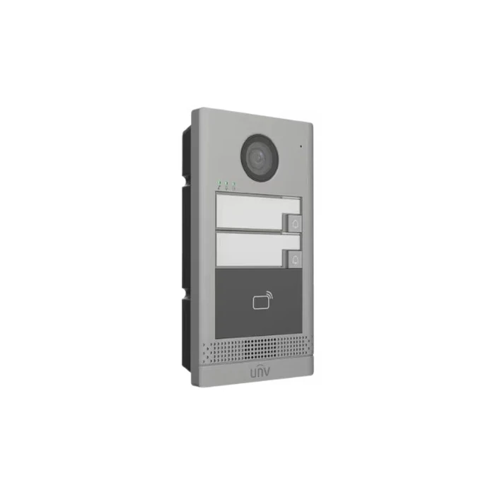 UNV 2-Call Button Villa Door Station with DWDR Camera, 10,000 IC Card Reader, Standard PoE, Dual Lock Relays & IP65/IK08 Rating | Model No. OEU-202S-HMK2