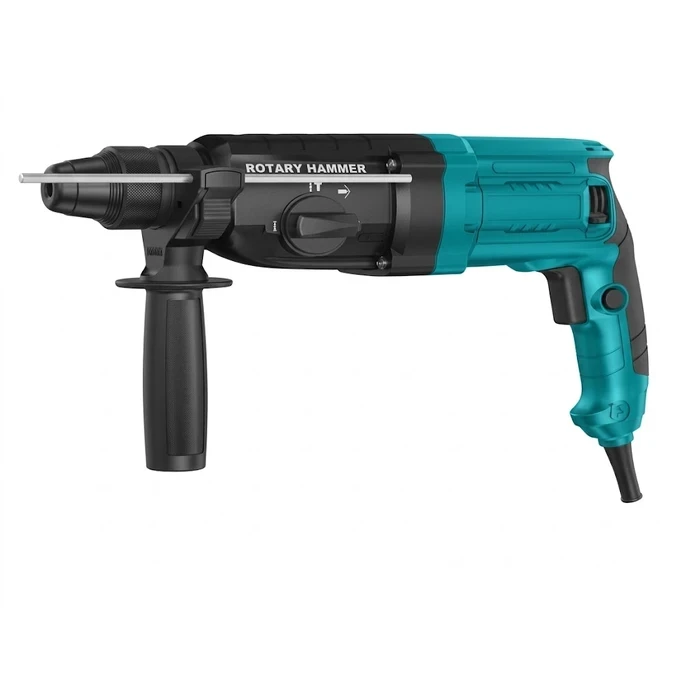 TATA POWER 26mm 800W SDS-Plus Heavy-Duty Corded Rotary Hammer Drill | 3J Impact Energy 5500 BPM with Bits Chisels & Spare Brushes | INRH0800