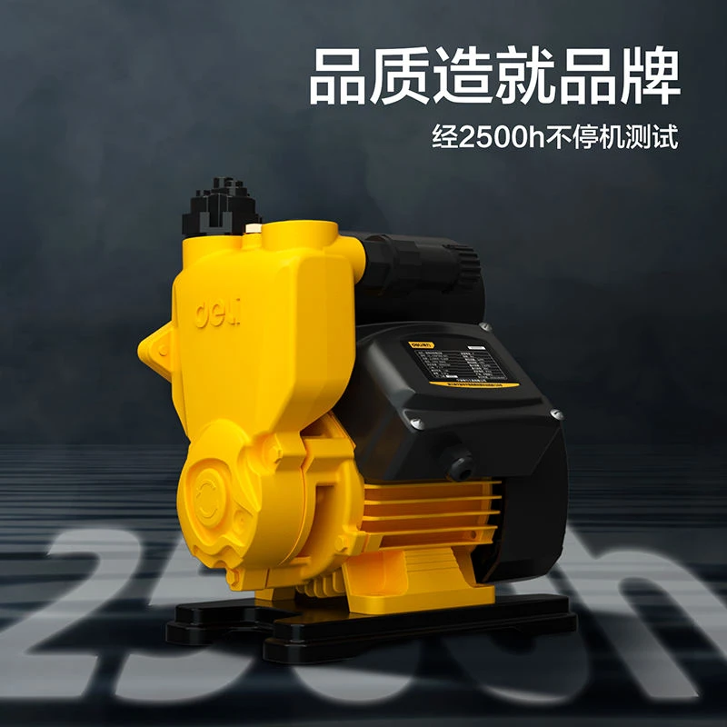 Deli 0.5HP (370W) Intelligent Self-Priming Peripheral Water Pump | 35L/min Automatic Booster Pump with 2L Pressure Tank, Brass Impeller & Copper Motor | EDL-GSP370-E2