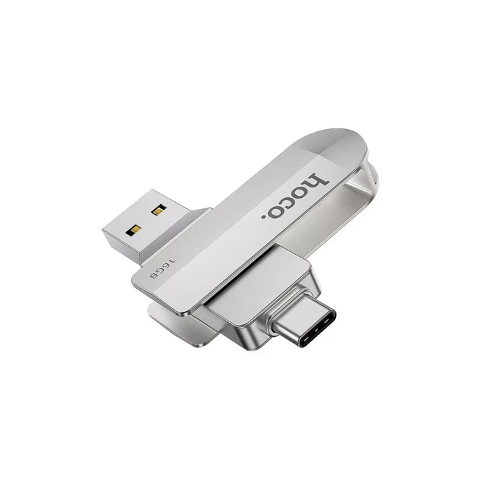 HOCO Wise Dual-Interface Flash Drive | Type-C & USB 3.0 High-Velocity Logic | Zinc Alloy Matrix | 16GB 32GB 64GB | UD10