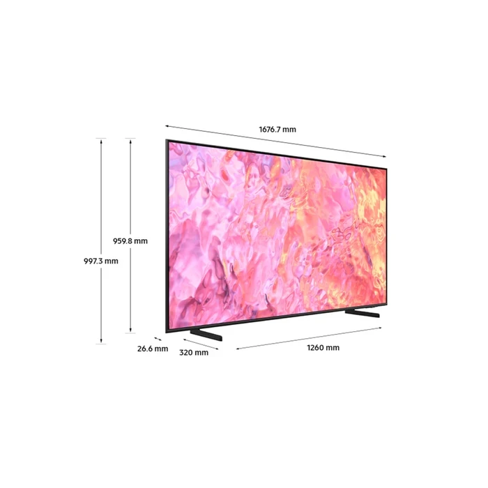 Samsung 75" QA75Q60CARSHE (QA75Q60C) 4K QLED Smart TV | Quantum Processor Lite 4K Dual LED 100% Color Volume HDR10+ Adaptive OTS Lite Wi-Fi 5 Tizen OS