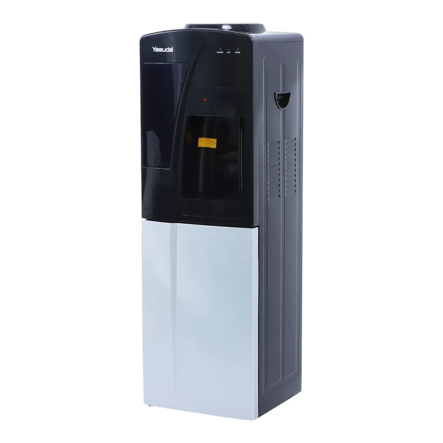 Yasuda Hot & Normal Stand Water Dispenser | 500W Stainless Steel Tank Matrix | Integrated Storage Cabinet & Over-Current Protection | YS-HN23SC