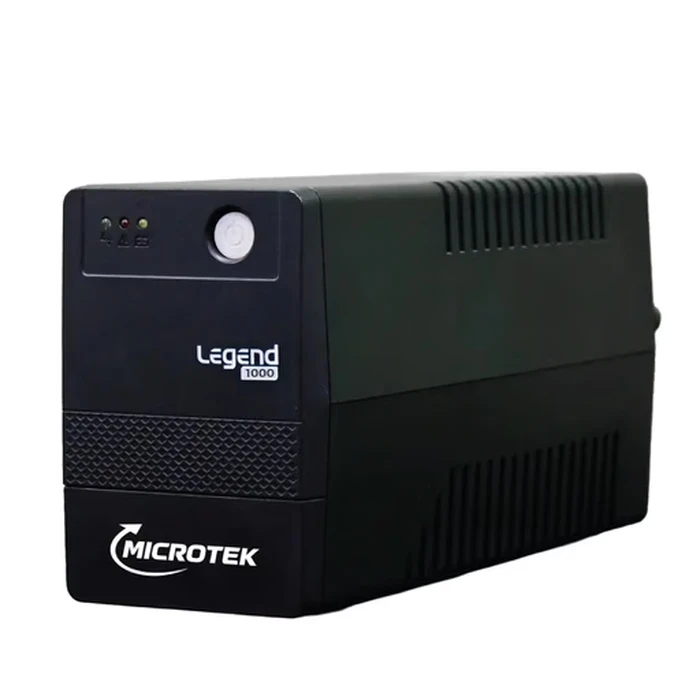 Microtek Line Interactive UPS 1000VA/600W | Microprocessor Control with Boost & Buck AVR Voltage Stabilization & Auto Restart | Desktop Multi-Computer Power Backup | Legend 1000