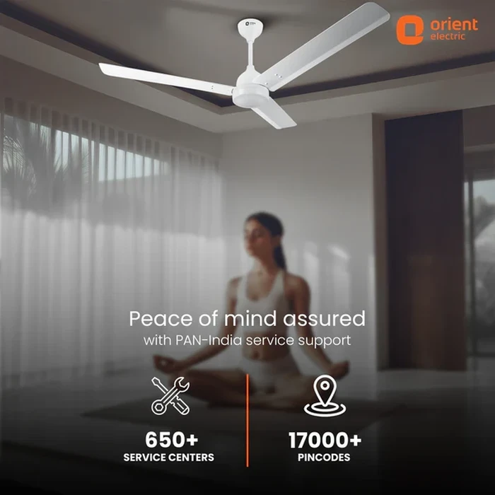 Orient Ecotech Neu 1200mm BLDC Ceiling Fan with Remote | 5-Star Energy Efficiency 32W Motor | 350 RPM High-Speed 220 CMM Air Delivery | Inverter Compatible Silent Operation
