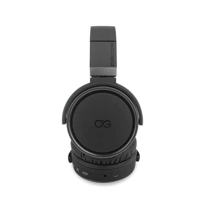 Digicom K20 Bluetooth Foldable Over-Ear Headphone | 40-Hour Playtime Logic | 50mm Drivers & Wireless/Wired Hybrid | Black