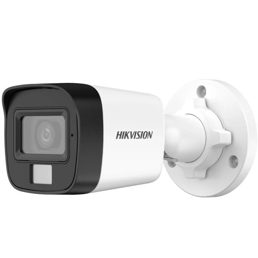 Hikvision 2MP Smart Hybrid Light Outdoor Bullet Camera | Built-in Mic | 25m IR | 20m White Light | IP67 | DS-2CE16D0T-LPFS