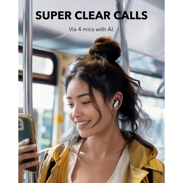 Anker Soundcore P30i True Wireless ANC Earbuds | 42dB Adaptive Noise Cancelling, 45H Playtime & 2-in-1 Phone Stand Case | US White / US Blue