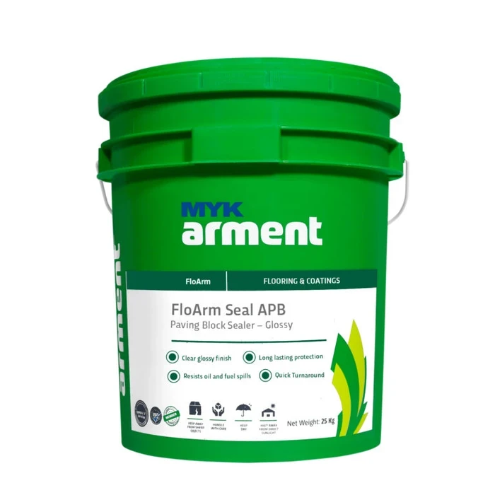 FloArm Seal APB Clear Glossy Paving Block Sealer | Acrylic-Modified Joint Sand Stabilizer & Oil Resistant Paver Seal | 1kg to 20kg