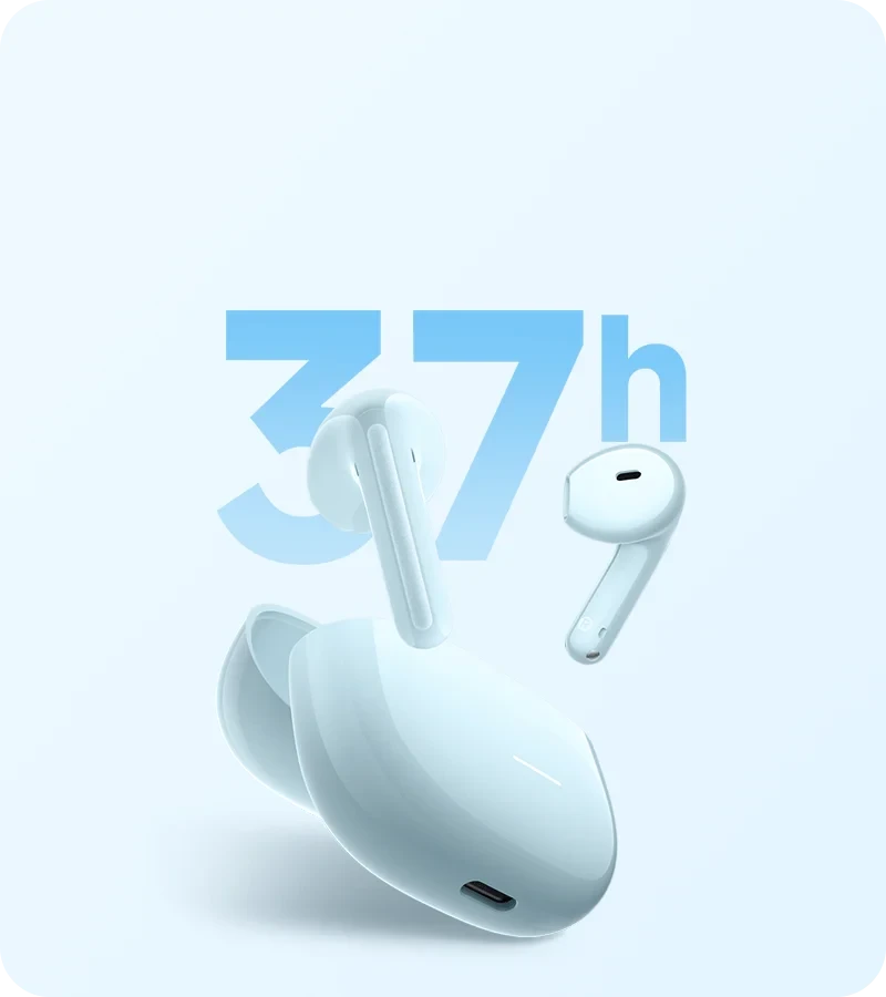 Redmi Buds 8 Active TWS Earbuds | Bluetooth 5.4 Low-Latency Connection & 37-Hour Total Playback | 3.8g Ultra-Lightweight Comfort Design | Black / Blue / White | M2537E1