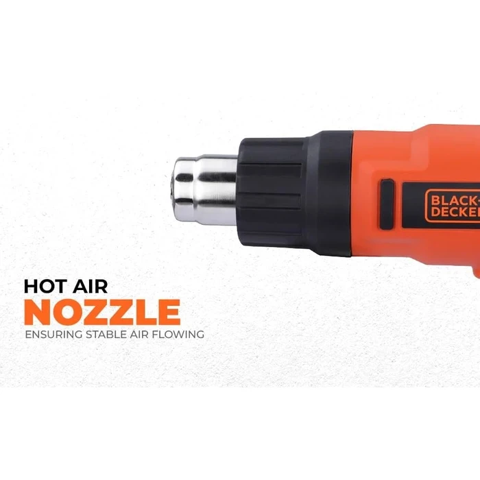 BLACK+DECKER 2000W Heavy-Duty Variable Temperature Heat Gun Kit with 8 Accessories & Scrapers | Dual Airflow Thermal Stripper | KX2200K-QS